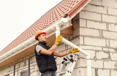 Pose et remplacement de gouttières à Lhomme